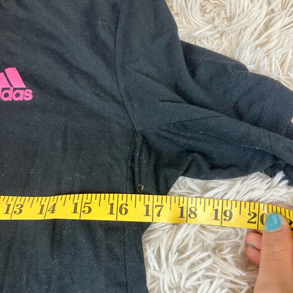 Adidas Small Black and Hot Pink Logo tee - Picture 5 of 6